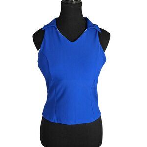 NWOT | Ribbed V-Neck Performance Tank | Royal Blue | Large